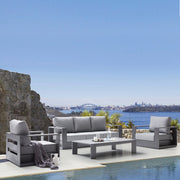Deko Living - 5 Place Seating Ficarazzi Outdoor Conversation Sofa Set with Coffee Table