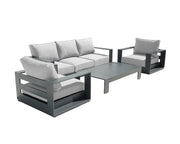 Deko Living - 5 Place Seating Ficarazzi Outdoor Conversation Sofa Set with Coffee Table
