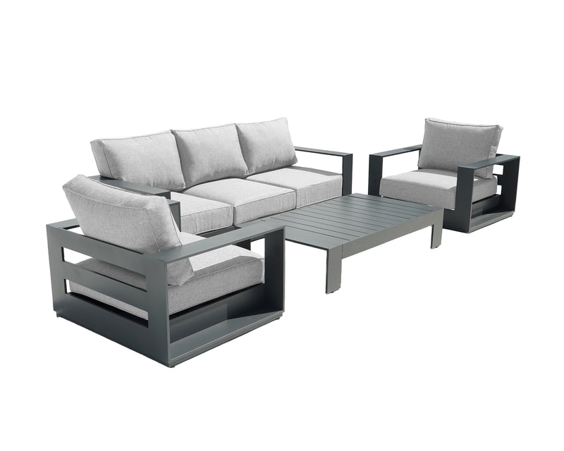 Deko Living - 5 Place Seating Ficarazzi Outdoor Conversation Sofa Set with Coffee Table