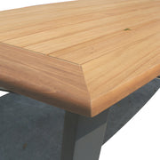 Deko Living - 5 Place Seating Palazzolo Outdoor Teak Patio Conversation Set with Cushioned Chairs and Coffee Table