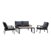 Deko Living - 4 Place Seating Outdoor Patio Conversation Set with Coffee Table