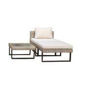 Deko Living - 8 Place Seating Outdoor Wicker Corner Sectional Sofa and Ottoman Set with Table