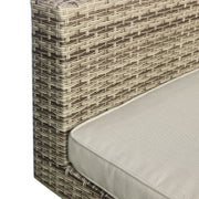 Deko Living - 8 Place Seating Outdoor Wicker Corner Sectional Sofa and Ottoman Set with Table