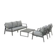 Deko Living - 5 Place Seating Outdoor Patio Conversation Set with Coffee Table