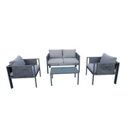 Deko Living - 4 Place Seating Outdoor Gray Sofa and Table Set