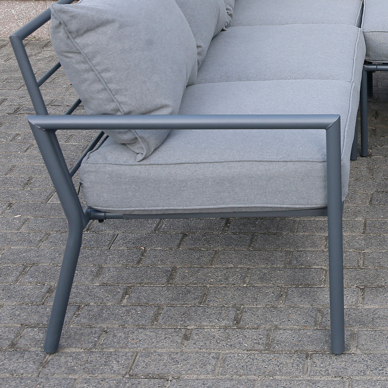 Deko Living - 5 Place Seating Outdoor Gray Sofa and Ottoman Set