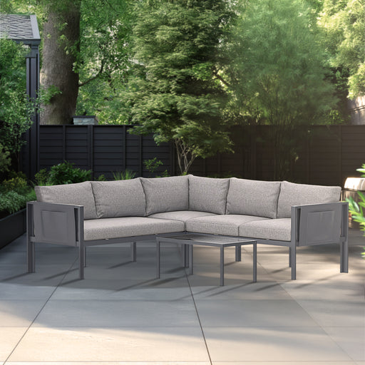 Deko Living - 5 Place Seating Outdoor Gray Sofa and Table Set