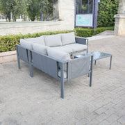 Deko Living - 5 Place Seating Outdoor Gray Sofa and Table Set