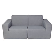 Deko Living - 2 Place Seating Gray Outdoor Compression Foam Sofa Set