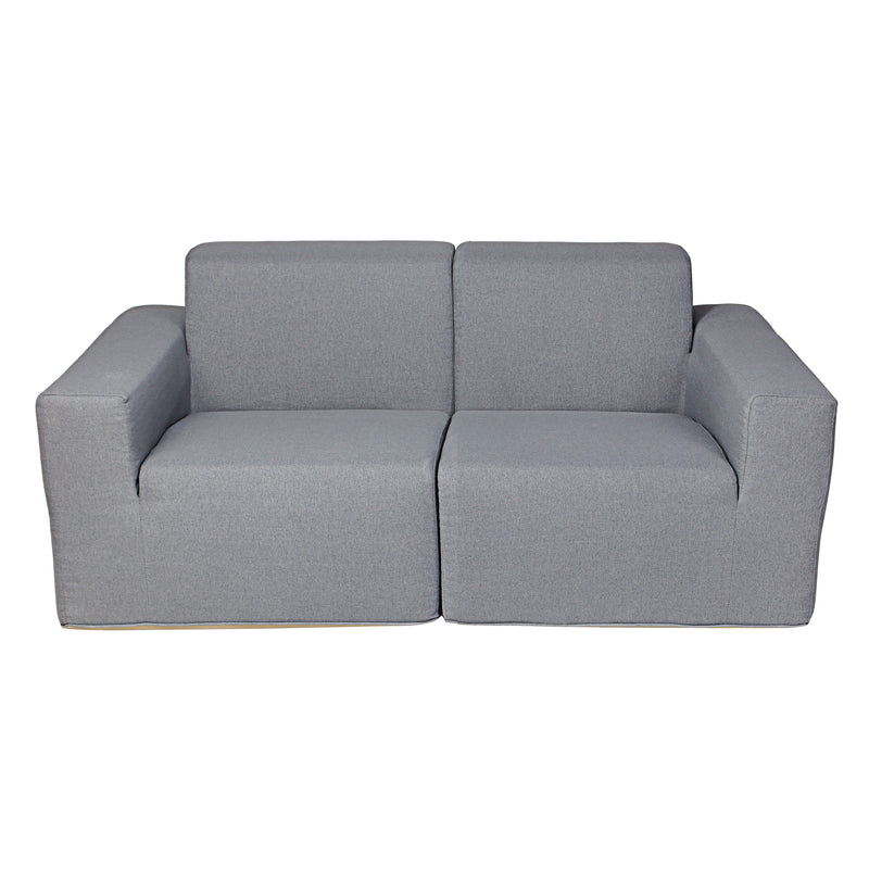 Deko Living - 2 Place Seating Gray Outdoor Compression Foam Sofa Set