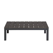 Deko Living - 4 Place Seating Gray Outdoor Compression Foam Sofa and Table Set