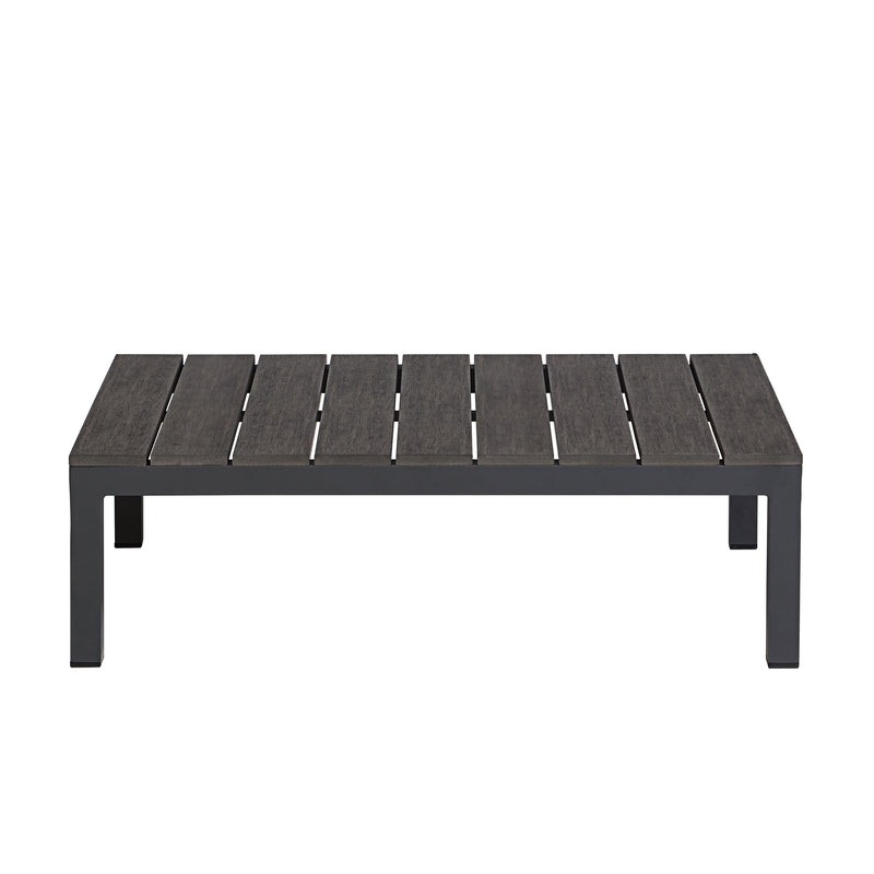 Deko Living - 4 Place Seating Gray Outdoor Compression Foam Sofa and Table Set