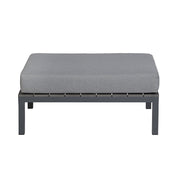 Deko Living - 4 Place Seating Gray Outdoor Compression Foam Sofa and Table Set