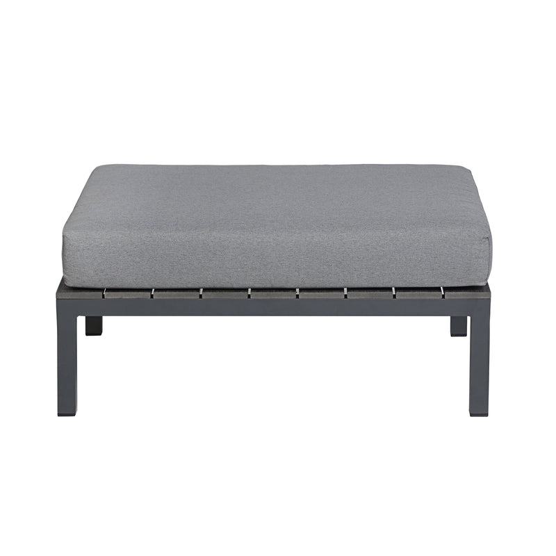 Deko Living - 4 Place Seating Gray Outdoor Compression Foam Sofa and Table Set