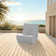 Deko Living - Gray Outdoor Compression Foam Loveseat Sofa