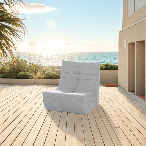 Deko Living - Gray Outdoor Compression Foam Loveseat Sofa