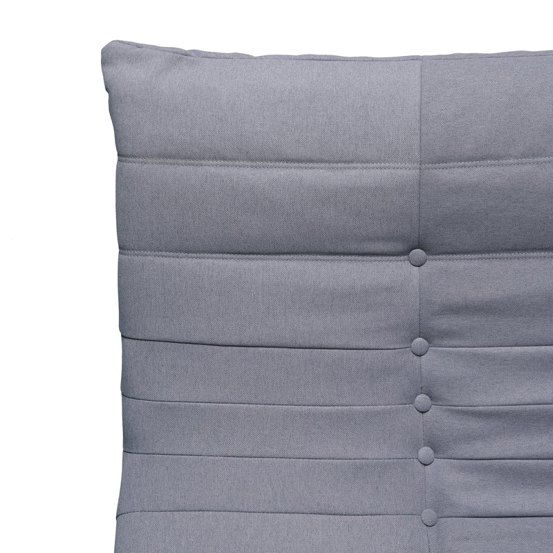 Deko Living - Gray Outdoor Compression Foam Loveseat Sofa