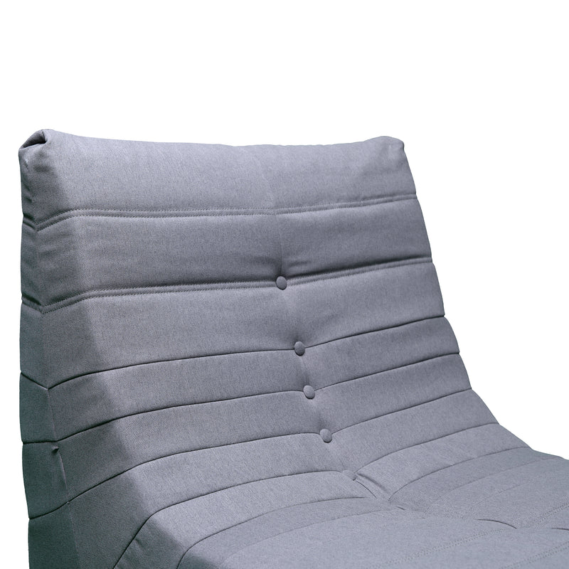 Deko Living - Gray Outdoor Compression Foam Loveseat Sofa