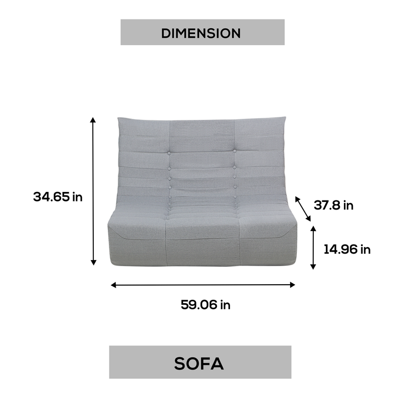 Deko Living - Gray Outdoor Compression Foam Sofa Chairs