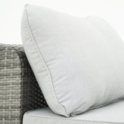 Deko Living - 8 Piece Gray Outdoor Sectional Wicker Sofa Chairs and Tables with Interchangable Blue and Gray Cushion Covers