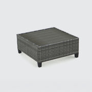 Deko Living - 8 Piece Gray Outdoor Sectional Wicker Sofa Chairs and Tables with Interchangable Blue and Gray Cushion Covers