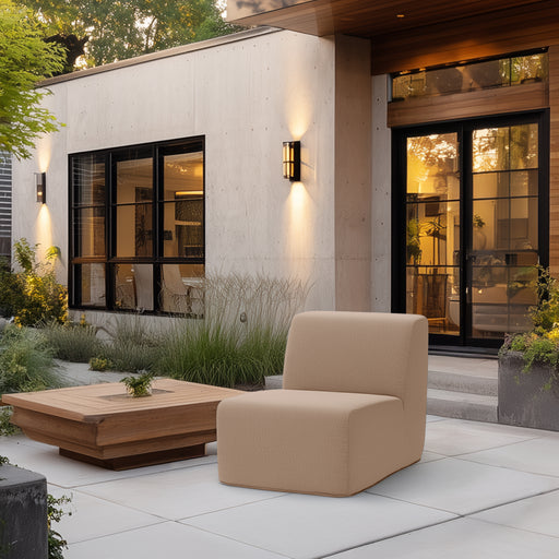 Deko Living - Brown Outdoor Compression Foam Armless Sofa Chair
