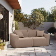 Deko Living - 2 Place Seating Brown Outdoor Compression Foam Sofa Set
