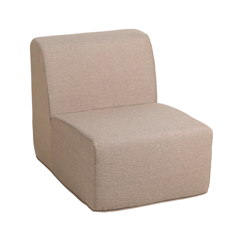 Deko Living - 4 Place Seating Brown Outdoor Compression Foam Sofa and Table Set