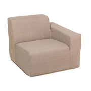 Deko Living - 4 Place Seating Brown Outdoor Compression Foam Sofa and Table Set
