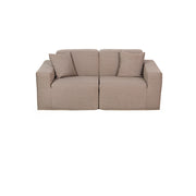 Deko Living - 4 Place Seating Brown Outdoor Compression Foam Sofa and Table Set