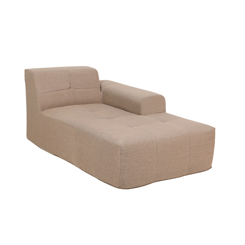 Deko Living - 3 Piece Brown Outdoor Compression Foam Sofa and Table Set