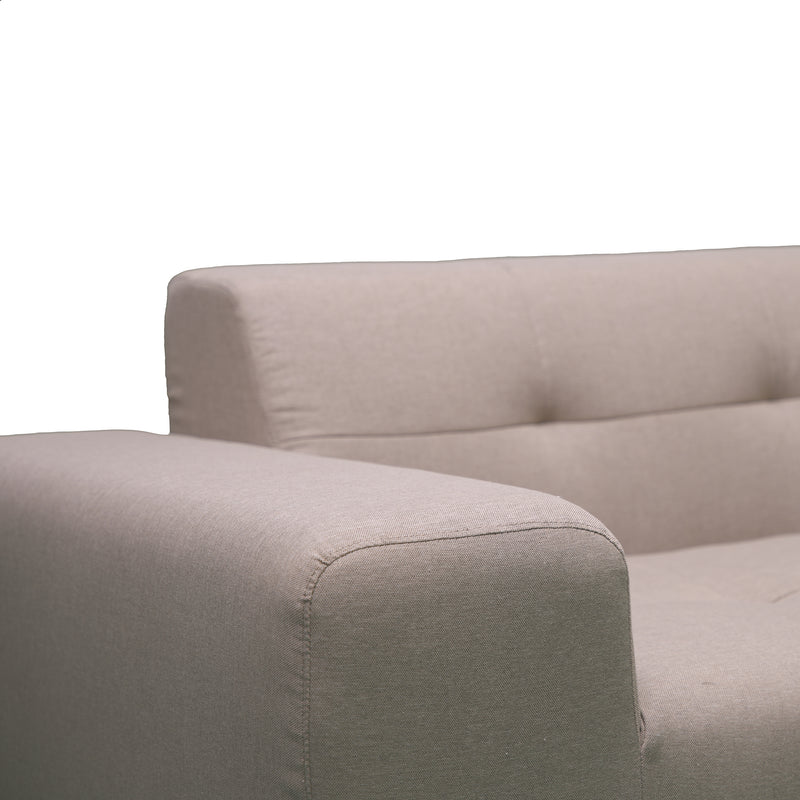 Deko Living - 3 Piece Brown Outdoor Compression Foam Sofa and Table Set