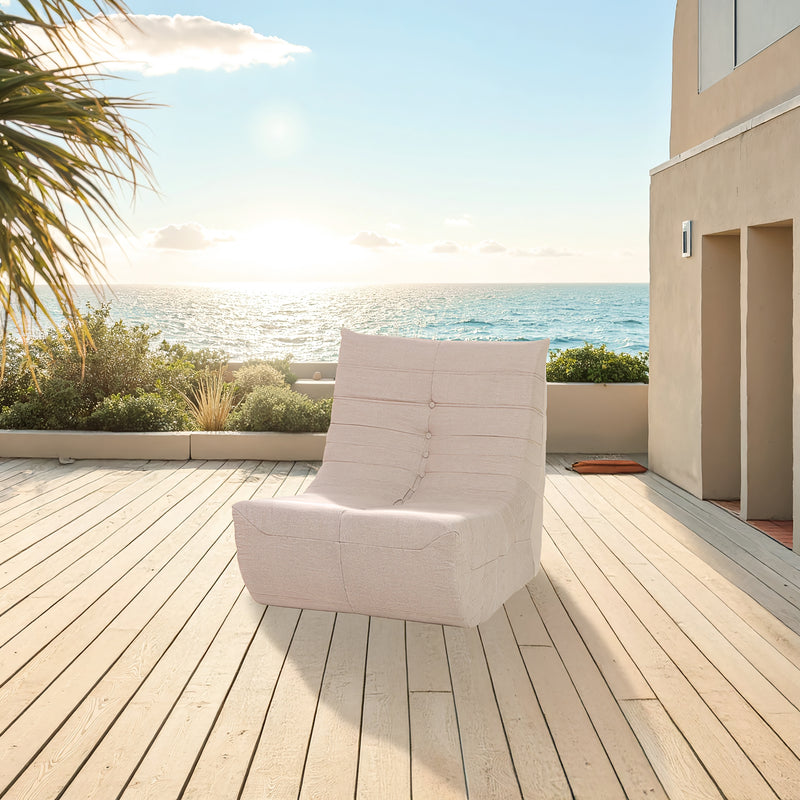Deko Living - Brown Outdoor Compression Foam Loveseat Sofa