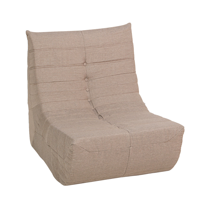 Deko Living - 5 Piece Brown Outdoor Compression Foam Loveseat Sofa Chairs and Table Set