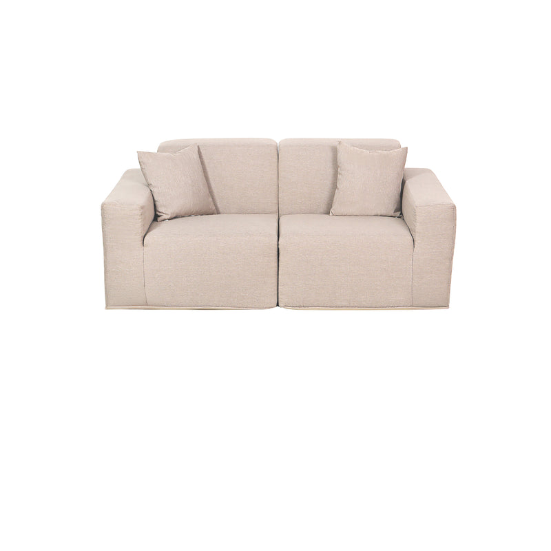 Deko Living - 2 Place Seating Beige Outdoor Compression Foam Sofa Set