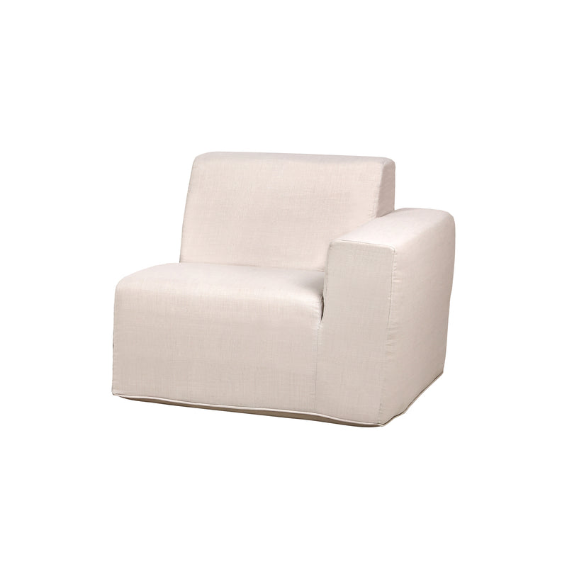 Deko Living - 4 Place Seating Beige Outdoor Compression Foam Sofa and Table Set