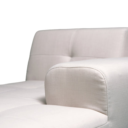 Deko Living - 3 Piece Beige Outdoor Compression Foam Sofa and Table Set