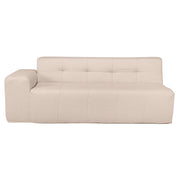 Deko Living - 3 Piece Beige Outdoor Compression Foam Sofa and Table Set