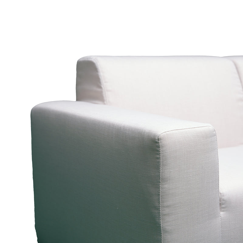 Deko Living - 3 Piece Beige Outdoor Compression Foam Sofa and Table Set