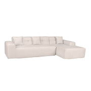 Deko Living - 3 Piece Beige Outdoor Compression Foam Sofa and Table Set