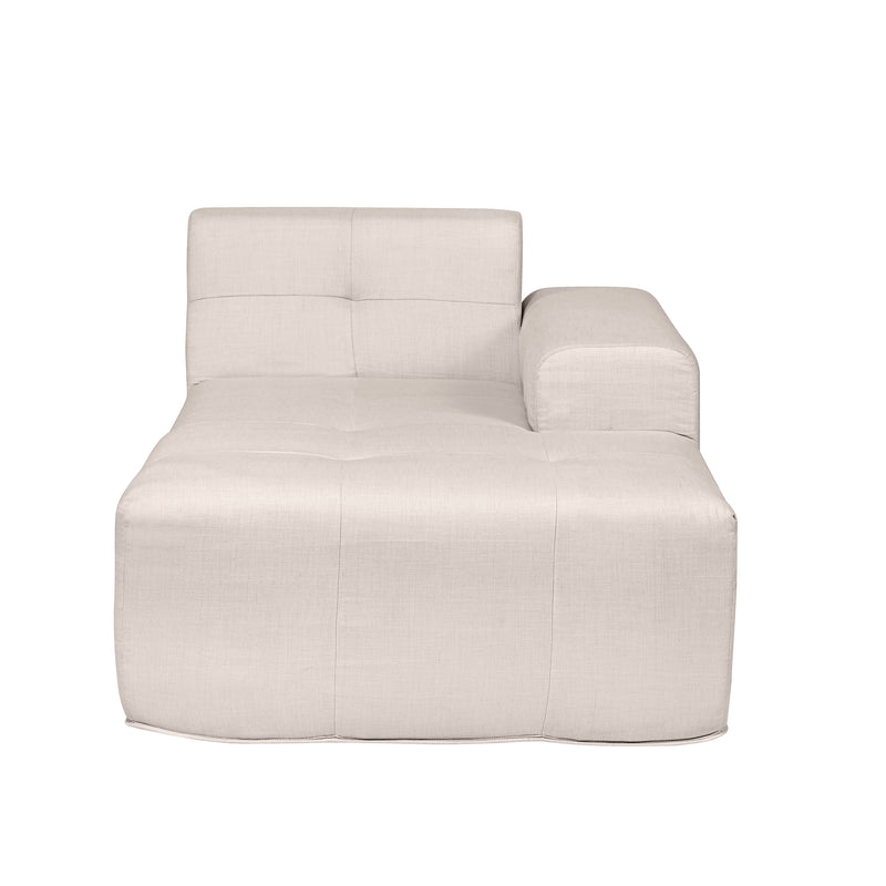 Deko Living - 3 Piece Beige Outdoor Compression Foam Sofa and Table Set