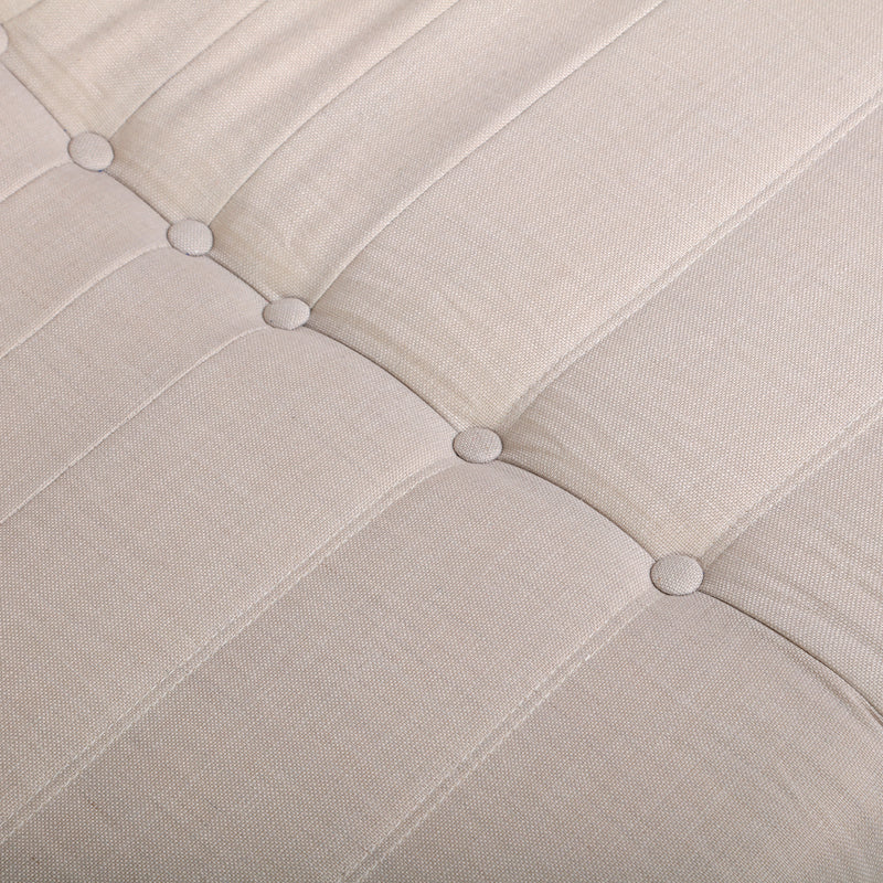 Deko Living - Beige Outdoor Compression Foam Loveseat Sofa