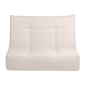 Deko Living - 5 Piece Beige Outdoor Compression Foam Loveseat Sofa Chairs and Table Set