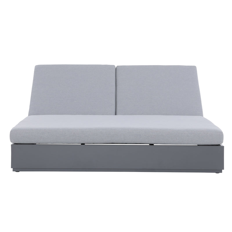 Deko Living - 2 Place Ficarazzi Outdoor Aluminum Rectangular Patio Daybed