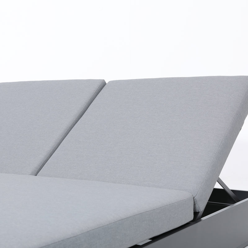 Deko Living - 2 Place Ficarazzi Outdoor Aluminum Rectangular Patio Daybed