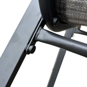 Deko Living - 6 Place Seating Outdoor Aluminum Patio Dining Table Set and Chairs with Gray Textilene Fabric