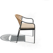 Deko Living - 6 Place Seating Yellow Outdoor Patio Dining Chairs and Table Set