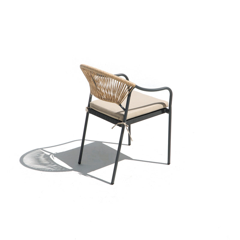 Deko Living - 6 Place Seating Yellow Outdoor Patio Dining Chairs and Table Set