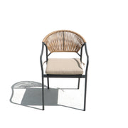Deko Living - 6 Place Seating Yellow Outdoor Patio Dining Chairs and Table Set