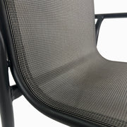 Deko Living - 4 Place Seating Grey Outdoor Aluminum Round Patio Dining Table and Stackable Chairs Set